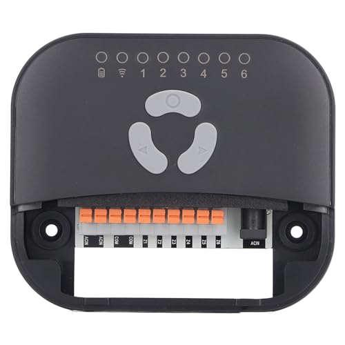 Ejoyous Contrôleur d'arrosage Intelligent, Minuterie d'arrosage Intelligente ABS pour 6 Zones, Télécommande Via Application WiFi 2,4 G avec Planification Basée sur la Météo, pour l'irrigation de