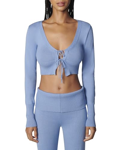 florence by mills Women's Dreamers Collection Sweater Crop Cardi, Endless Sky, Small