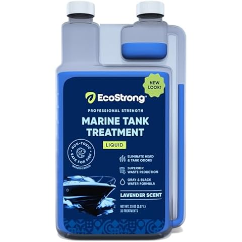 Eco Strong Marine Holding Tank Treatment | Powerful Enzymatic Black Water Digesting Liquid - Eliminates Tank Odor and Breaks Down Waste (33 oz) Cover