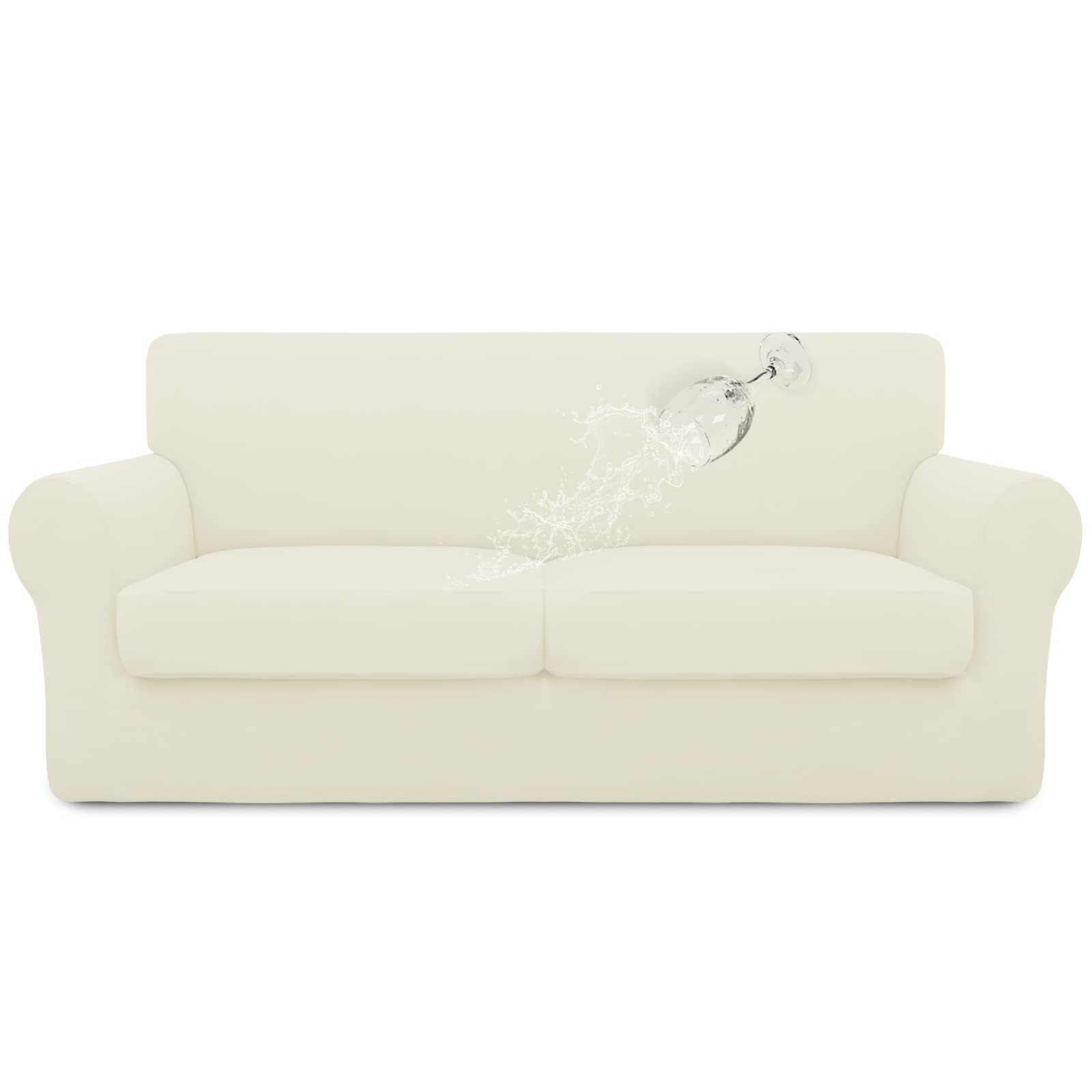 Easy-Going Waterproof 3-Piece Oversized Loveseat Couch Covers for Sofa