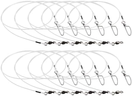 Kits de líder de pesca fluorocarbono 9 kg - 36 kg com giros e enc...