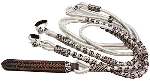 Rênes western 607 P en corde blanche pour éviter les glissements