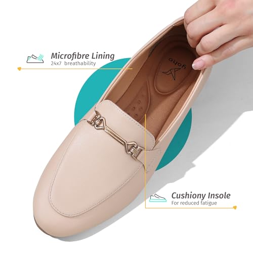 Image of YOHO Bliss Loafers for Women | Comfortable & Stylish Bellies | Fashion Moccasins with Footpharma Footbed | Slip-on for Casual & Formal Wear | 006