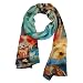 FELOVE 100% Seda Flores Mujer Bufandas de Morera Grande Chal Wraps Estolas...