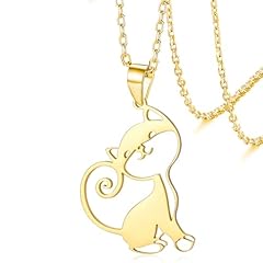 gold cat necklace