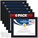 Icona Bay Diploma Picture Frames 8.5x11 (6 Pack, Black) College Diploma Frames 8.5 x 11, 8 by 10 Document Picture Frames, Exclusives Collection