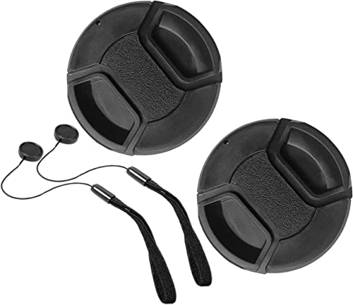 52mm Bouchons D'objectif Capuchon Cache Objectif pour Nikon AF-S(Non AF-P) DX 18-55mm f3.5-5.6G Ed/VR/VR II, AF(Non AF-S) Nikkor 50mm f/1.8D, AF(Non AF-S) 50 mm f/1.4D,[Lot de 2] HUIPUXIANG