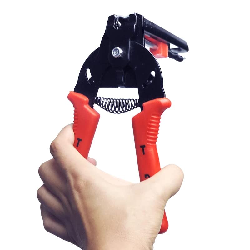 Alicates de anillo de uñas tipo M con 1200 clips M, abrazadera de jaula multifunción, kit de alicates para jaulas de animales, instalación de cercas, reparación de cercas, herramientas manuales (rojo)