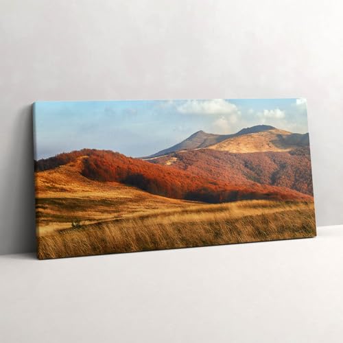 Image sur toile montagne d'automne panoramique pour bureau cocooning