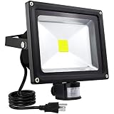 ASIGN Big Sale ! 50W Motion Sensor LED Flood Light, 6000K Daylight White, 6000lm(MAX), IP65 Waterpro