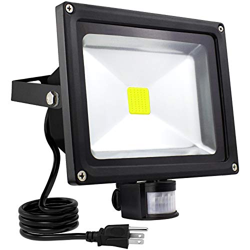 Asign Big Sale ! 50W Motion Sensor Led Flood Light, 6000K Daylight White, 6000Lm(Max), Ip65 Waterproof Security Spotlight With Pir For Driveway Parking Lot - Black #TOP3