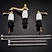 3pcs Basin Faucet Dual Handles Deck Mounted-A