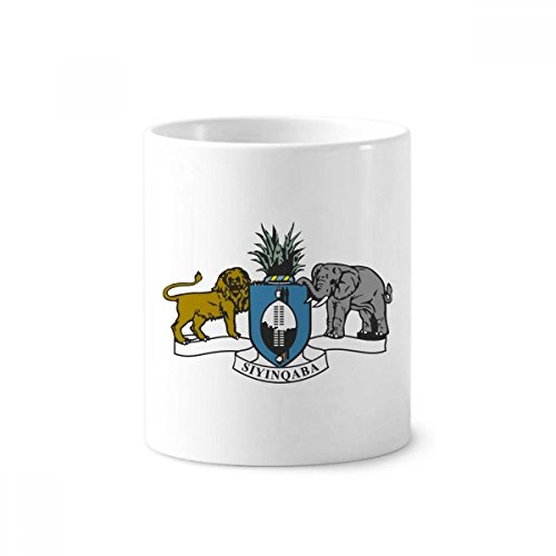 Mug blanc Swaziland Afrique tasse céramique 350 ml et porte-stylo de bureau