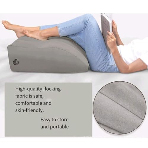Oreiller d'élévation des jambes gonflable coussin genou lit bleu