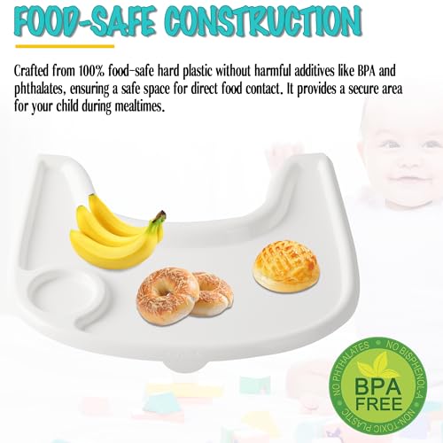 Image of High Chair Tray Cover Compatible with Stokke Tripp Trapp Chair with Cup Holder and Baby Dining Tray Compatible with in-gle-sina Fast Table Chair