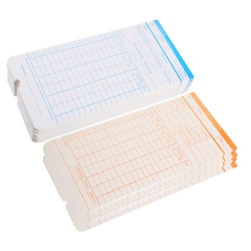 Cartes de temps hebdomadaires pour employés - Feuille de pointage impression thermique 100pcs