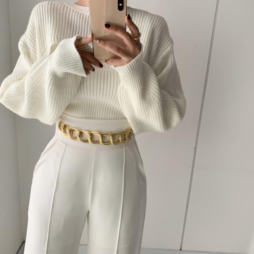 Women's Two Piece Sweater Top Set Y2K Long Sleeve Bolero Shrug Top and Knitted Slim Fit Solid Color Tank Tops3