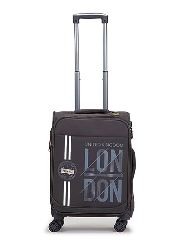 Image of Verage V Lite - Nevada 20 inch / 59 cms Soft-Sided Cabin Size Carry-On Expandable Suitcase 8 Wheels Spinner Luggage Trolley Bag (Grey)