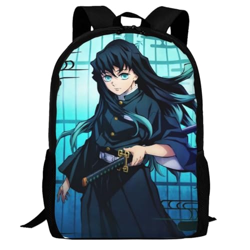 Muichiro Tokito Backpack,3d Print Laptop Backpack Lightweight Casual Daypack Bookbag 16.5 In, 17 Inch