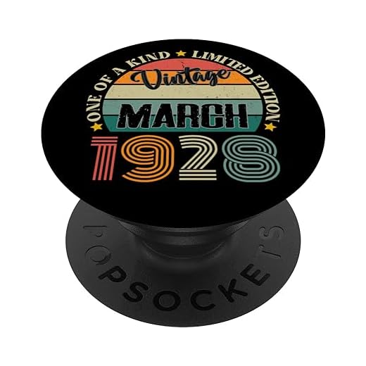 96 Años Vintage Marzo 1928 96 Cumpleaños Retro PopSockets PopGrip Intercambiable