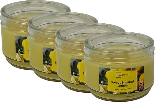 Mainstays 11.5oz Scented Candle 4-Pack (Sweet Sugared Lemon)