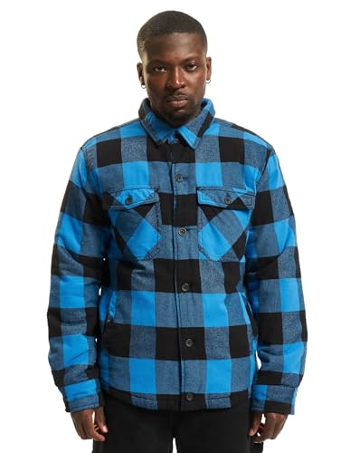 Brandit Lumber Jacket, color: black+blue, size: L