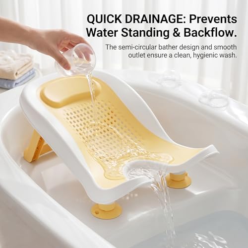 Baignoire pour évier pour bébé jaune pour des instants de douceur sécurisés