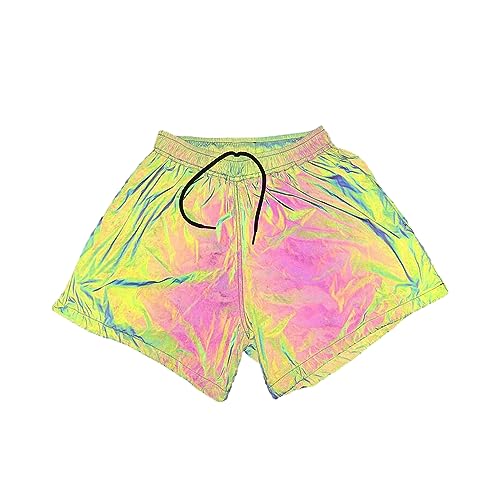 Short de Jogging Fluorescent pour Course à Pied Nocturne Femme