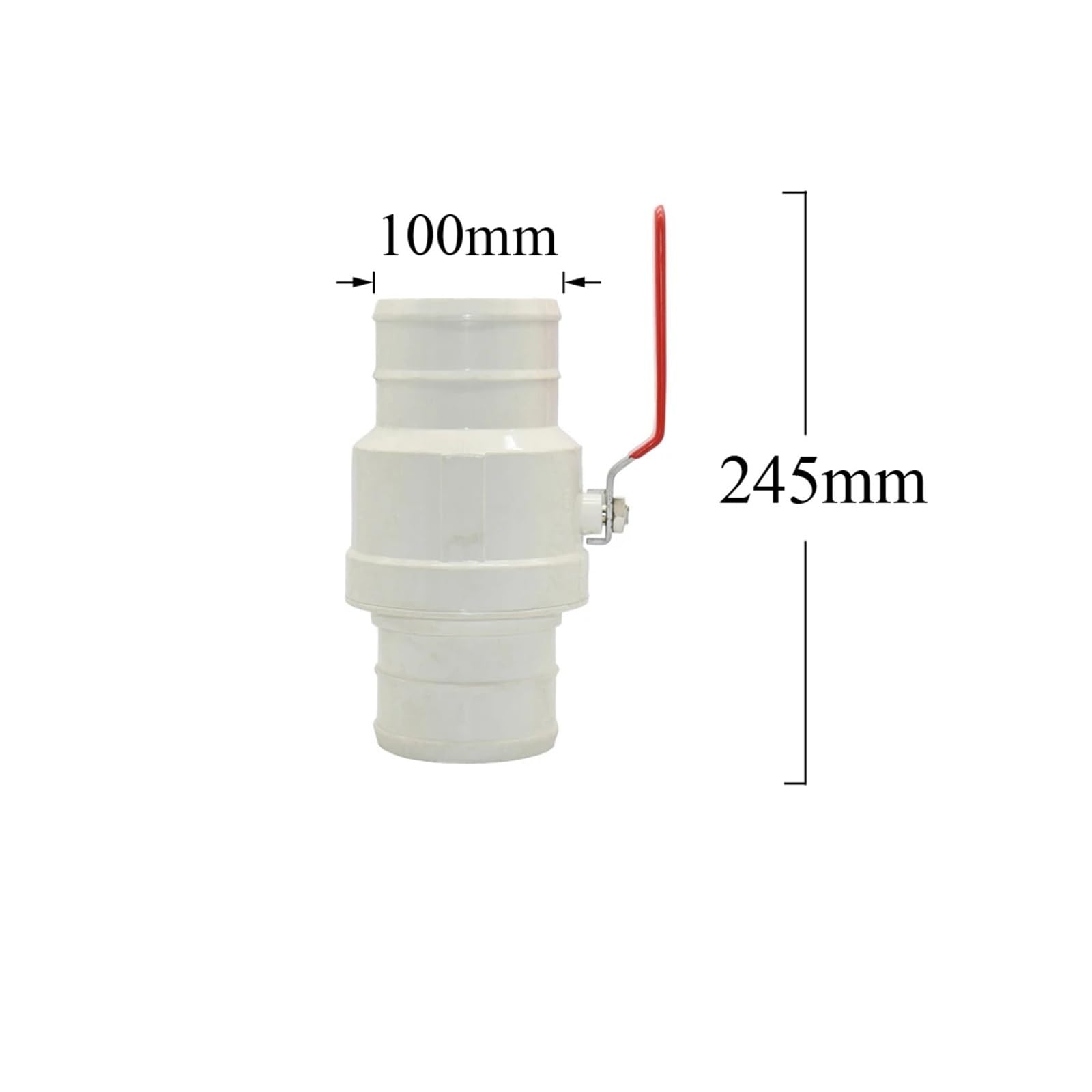 Conector de manguera de cinta de agua, divisor en T, acoplador de válvula de cierre de agua recta, accesorios de riego, válvula de bola, 50/63/75/100mm(Black)