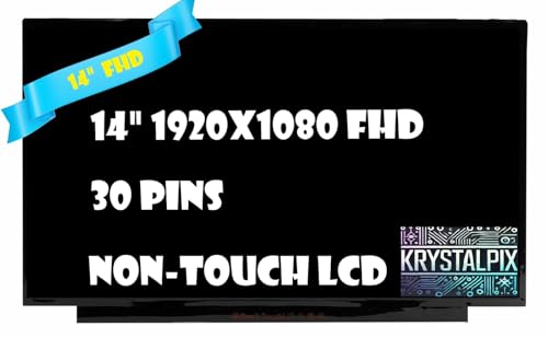 New KrystalPix LCD Display FITS- Replacement LCD for Samsung Galaxy Book Go NP340XLA-KA6US 14' FHD 1920X1080 LCD LED Screen Panel 30 pins Non-Touch Display