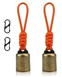 WUNZILO 2 Stück Anti Bär Glocken, Bärenglocke wandern, Metall Vintage Mini Kuhglocke Glocken Dekorationen, Vielseitig Kompakt und Tragbar Für Outdoor-Wanderungen, Rucksack-Anhänger, Tierhalsbä
