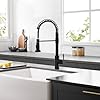 GIMILI Black Kitchen Faucet with Pull Down Sprayer Single Handle Single Hole Rv Kitchen Faucet for Farmhouse Bar Laundry Outdoor Sink #5