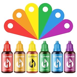 Food Coloring Liquid – 6 Colors x 20 ml Water-Based Concentrated Food Dye for Slime, Baking, Icing, Cake Decorating & Easter Eggs