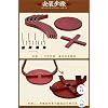 LANDTOM Sturdy Guzheng Stool - Solid Wood, Antique Mahogany, Brown