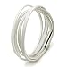 Monotone Rough Finish Natural Genuine Leather Wrap Bracelet Wristband, Handmade, Unisex, Magnetic, Real Leather (#05 White)