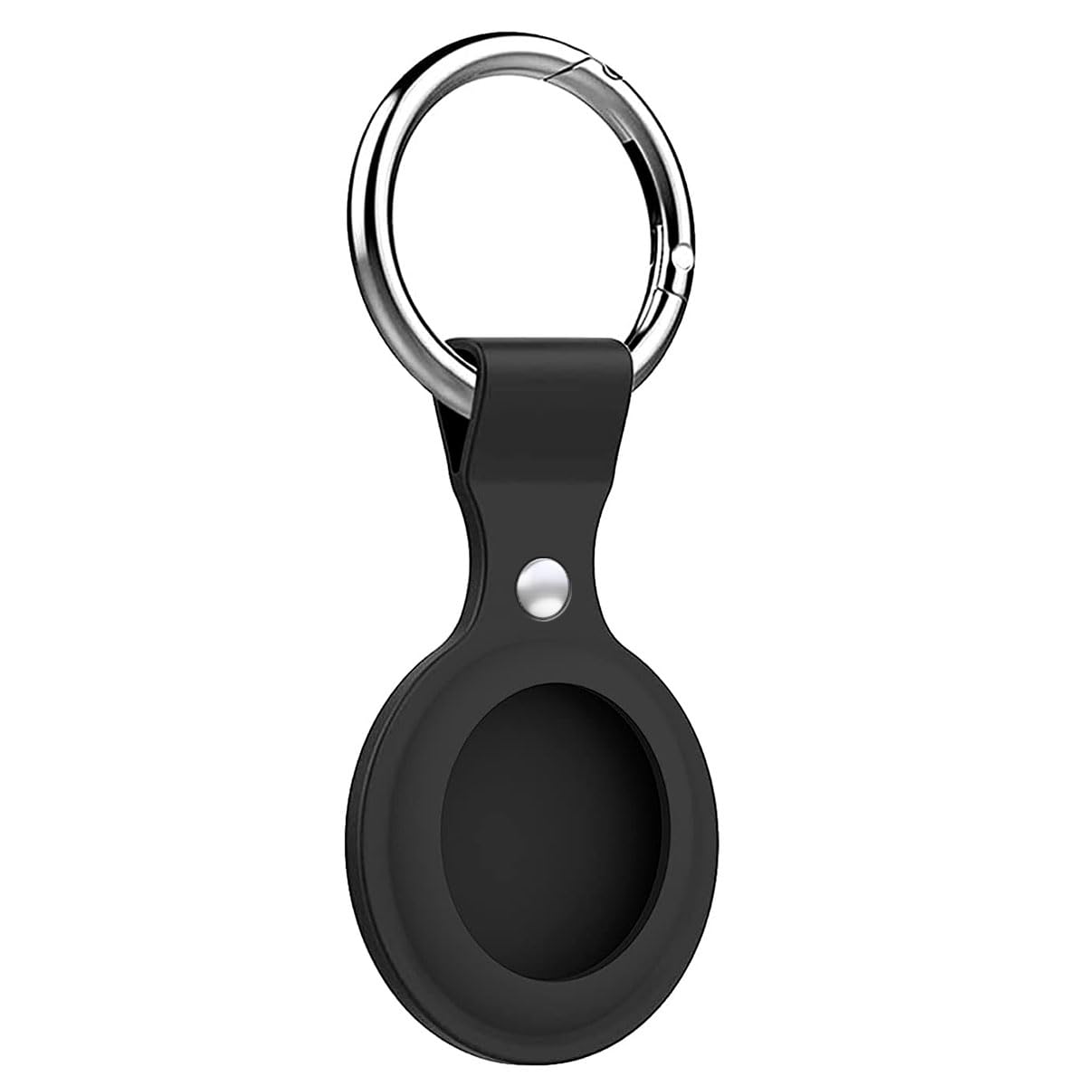 LIRAMARK Airtag Case for Apple Airtags Silicone Case Protective Cover for Airtag Case Locator Tracker Anti-Lost Device Keychain Protection Sleeve (Black)