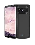 Galaxy S8 Plus Battery Case, Dcase Galaxy S8 Plus 5500mAh Extended Portable Juice Pack Battery Case, Rechargeable Fast Charging Battery Case For Samsung Galaxy S8 Plus (Black)