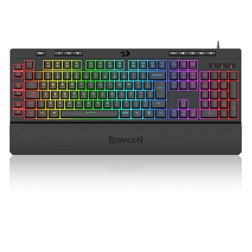 Teclado Gamer Membrana Redragon Shiva RGB V2 Preto K512RGB V2