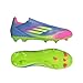 Adidas, Unisex, F50 League Laceless Firm Ground/Multi Ground Soccer Cleats, Blue Fusion/Lucid Lemon/Lucid Pink, Mens 12, Womens 13, Medium