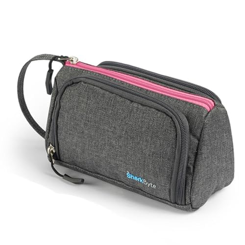 SharkByte Large Pencil Case for Girls Boys, Big Capacity Pencil Cases Bag, Recycled Fabric Pen Pouch Holder Stationery Organizer School College Office Handle Organizer for Student Teens Girls Adults