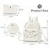 Aogist Mini Leather Backpack Purse 3-Pieces Fashion Bowknot Zipper Bags Cute Casual Travel Daypacks for Women (Beige)