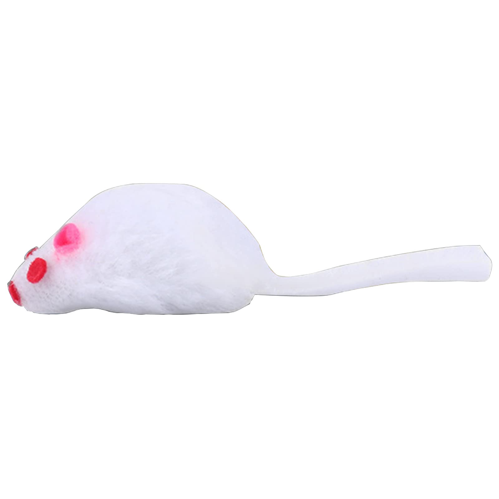 YPBEW Interactive for Toy Squeak Mice for Indoor Cats for Play with Rattle Sound for Cats and Kittens Plush Interactive Mice Toys Rattle Squeak Toy for Indoor Cats Pet, White