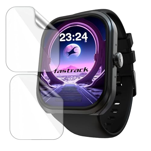 Image of 2 Pack| Smartwatch Screen Protector for Fastrack Limitless FS2+ |2.01 inch| | Flexible TPU Film, 9H Scratch Resistant, Bubble Free Installation - Not Tempered Glass