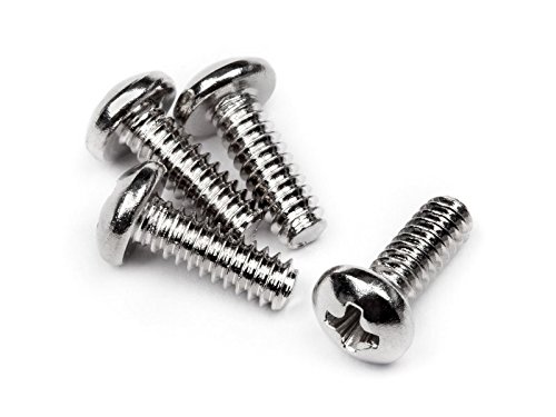 Flat Head Screw 4-40 x 8 mm Silver (Pack of 4)