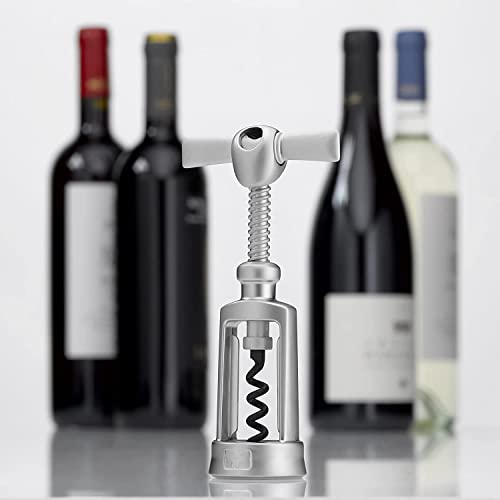 Foto von Korkenzieher, Premium Wein Korkenzieher Flaschenöffner aus Zinklegierung Weinflaschenöffner für Korken und Kappen, Silber