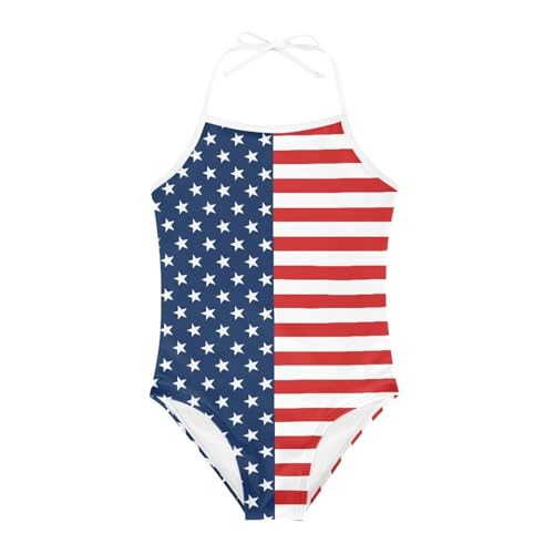 Image of Girls One Piece Swimsuit Summer Quick Dry Beach Sport Bathing Suit Halter Strap 1-10 Little Kids Toddler Swimwear