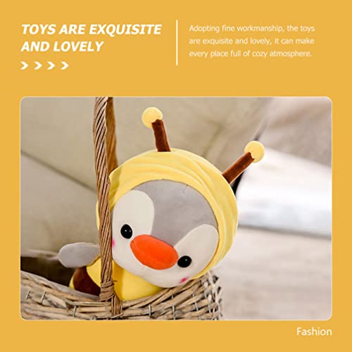 Toyvian Travesseiro de Boneca Pinguim Kawaii Animal de Pelúcia Vestida de Pinguim Sapo Abelhar Traje