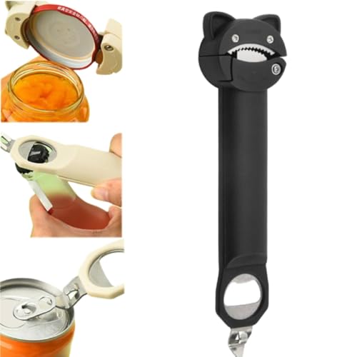 Abrelatas magnético multifuncional, abrebotellas retráctil ajustable de acero inoxidable, abrebotellas de acero inoxidable, tapas de acero inoxidable, abridor de tarros para personas mayores con manos