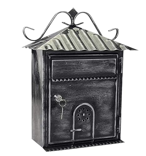 Boîte aux lettres sécurisée extérieur étanche en métal noir pour colis