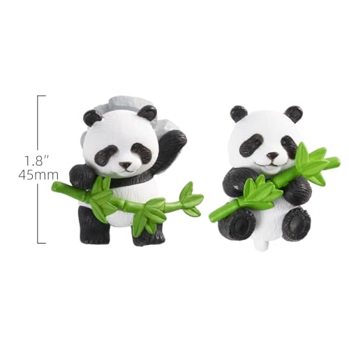Set de 8 imanes decorativos 3D panda para refrigerador miniatura 4